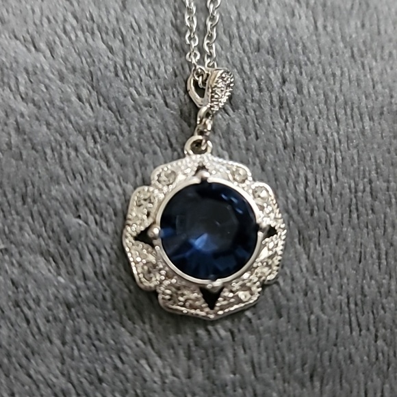 Source Unknown Jewelry - Colletta Necklace Blue Pendant